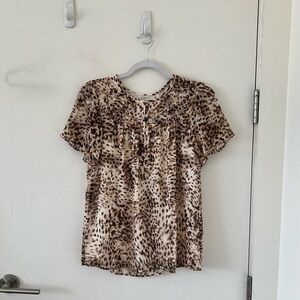 Loft Leopard Print Top NWT